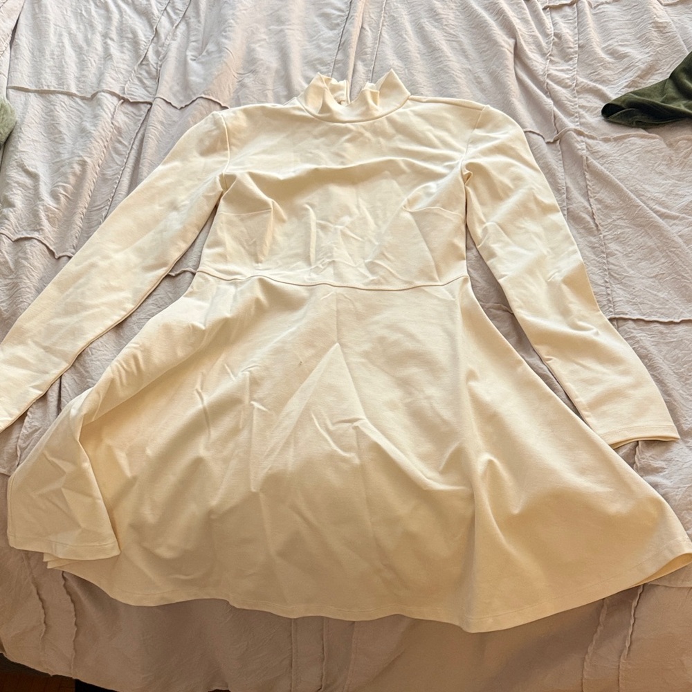 Sunday Best Cream Long Sleeve Dress